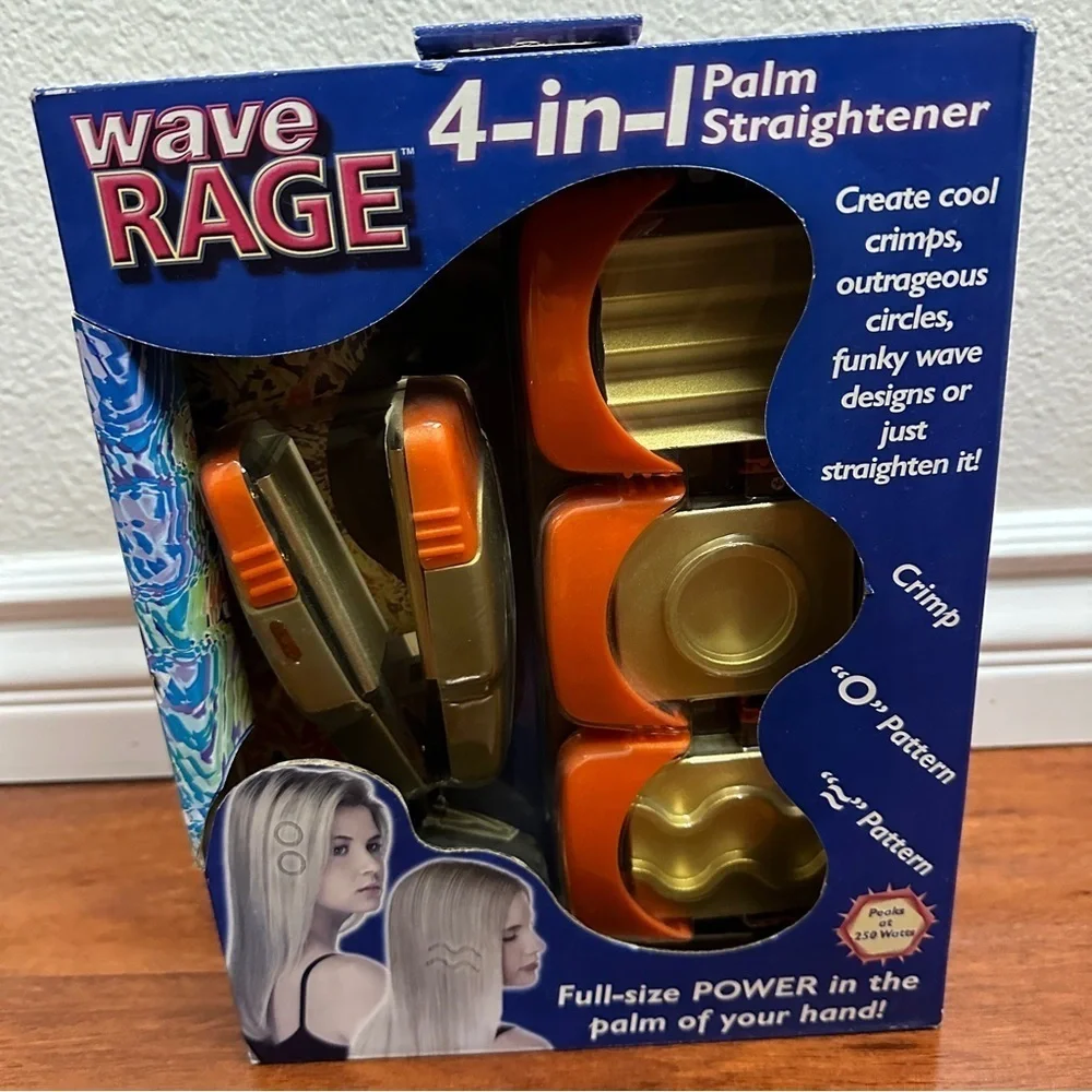Wave Rage 4-in-1 Palm Straightener HTF Vintage